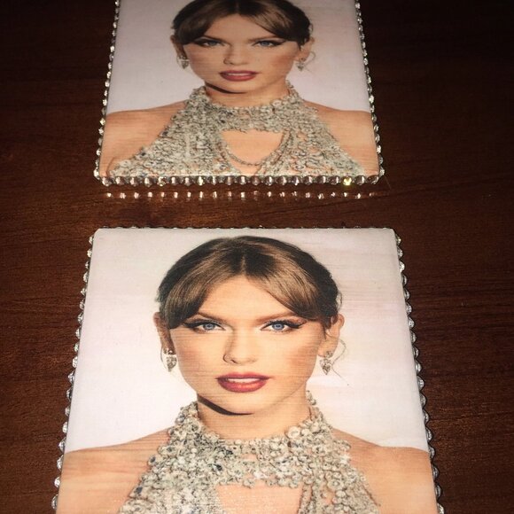 Set of 2 Coasters, Swiftie Lovers, Taylor Swift, Coasters, Gift - Picture 2 of 4